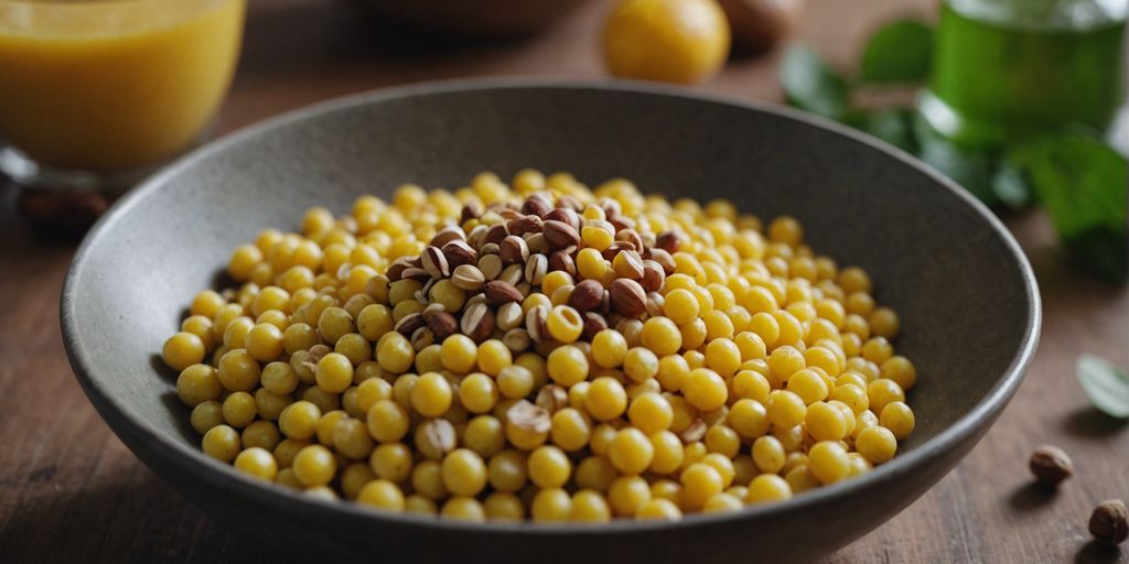 Bowl of natural skin lightening ingredients